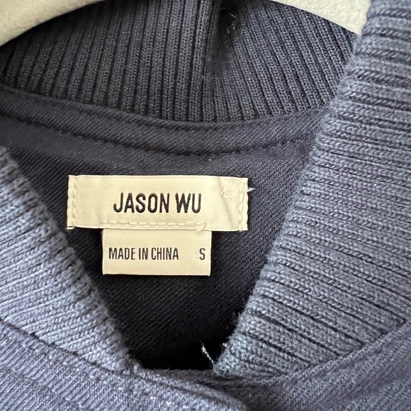 Jason Wu navy blue bomber jacket with pockets line new S - Picture 6 of 14